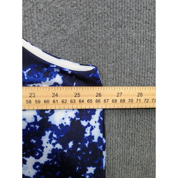 LRL Ralph Lauren Dress Womens 3X Navy White Tiered Prep Designer Career Office - Picture 10 of 14